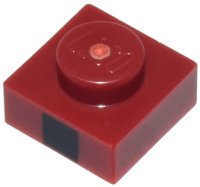 LEGO part Plate 1 x 1 with Black Square Pattern 3024pb010