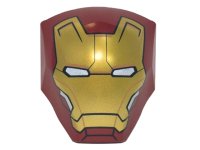 LEGO part Large Figure Armor, Smooth with 2 x 2 Round Brick Attachment with Iron Man Gold Face Plate Pattern 85834pb01