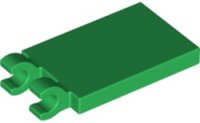 LEGO part Tile, Modified 2 x 3 with 2 Open O Clips 30350b