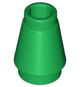 LEGO part Cone 1 x 1 with Top Groove 4589b