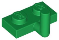 LEGO part Plate, Modified 1 x 2 with Bar Arm Up (Horizontal Arm 5mm) 4623b