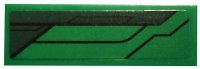 LEGO part Tile 1 x 3 with Dark Green Stripe and Black Lines Pattern Model Right Side (Sticker) - Set 76114 63864pb086R