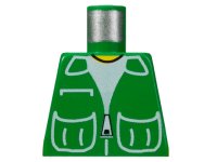 LEGO part Torso Town Vest with Patch Pockets over White Shirt Pattern 973p73