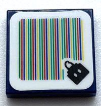 LEGO part Tile 2 x 2 with Super Mario Scanner Code Bob-omb Pattern (Sticker) - Sets 71361 / 71362 3068pb1366