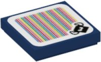 LEGO part Tile 2 x 2 with Super Mario Scanner Code Bully Pattern (Sticker) - Set 71402 3068pb1910