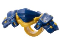 LEGO part Minifigure Armor Shoulder Pads and Wrap with Molded Pearl Gold Rivets and Scabbard for 2 Katanas Pattern 4923pb01