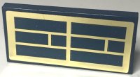 LEGO part Tile 2 x 4 with Dark Blue and Gold Solar Panel Pattern (Sticker) - Set 60350 87079pb1230