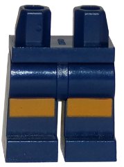 LEGO part Hips and Legs with Dark Orange Stripes Pattern 970c00pb0748