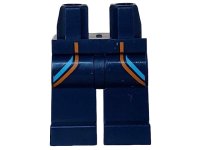 LEGO part Hips and Legs with Orange and Medium Azure Wetsuit Stripes Pattern 970c00pb1514