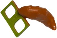 LEGO part Minifigure Costume Tail Fluffy with Lime Hips Attachment Pattern 18277pb04
