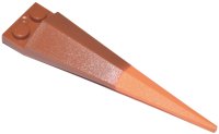 LEGO part Plate, Modified 1 x 2 with Angular Extension with Molded Flexible Orange Tip Pattern 61406pb04