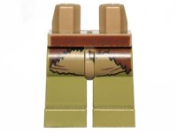 LEGO part Hips and Olive Green Legs with Dark Tan and Brown Fur Pattern (SW Gamorrean) 970c155pb01