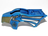LEGO part Flywheel Fairing Bird Raptor Shape with Eagle and Silver Ornament Pattern 11111pb03