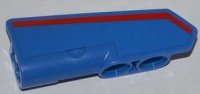 LEGO part Technic, Verkleidungspanel #22 sehr klein glatt, Seite A mit rote Trimmleisten Muster (Aufkleber) - Set 42010 11947pb001