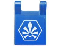 LEGO part Flagge 2 x 2 Quadrat mit weißem Chima-Logo in Hexagon-Muster (Aufkleber) - Satz 70010 2335pb127