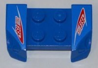 LEGO part Vehicle, Mudguard 2 x 4 with Headlights Overhang with Red 'CELLFISH' Pattern on Both Sides (Stickers) - Set 8126 44674pb22