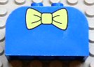 LEGO part Slope, Curved 4 x 2 x 2 Double with 4 Studs with Green Bow Tie Pattern 4744px8