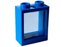 LEGO part Window 1 x 2 x 2 Flat Front with Trans-Clear Glass (60592 / 60601) 60592c01