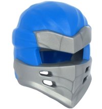LEGO part Minifigure, Headgear Ninjago Wrap Type 7 with 4 Slits on Front with Molded Flat Silver Armor Pattern 66953pb01
