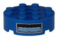LEGO part Brick, Round 4 x 4 with Hole with Water Level Window Pattern (Sticker) - Sets 8189 / 8191 87081pb002