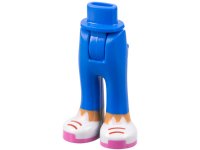LEGO part Mini Doll Hips and Trousers with Back Pockets with Nougat Ankles and White Shoes with Cat Ears, Red Laces, and Dark Pink Soles Pattern - Thick Hinge 92253c00pb65