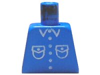 LEGO part Torso Shirt with White Pockets, Buttons, and Collar Pattern 973p26