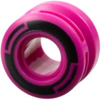 LEGO part Wheel 11mm D. x 8mm with Center Groove, 8 Spokes and Smooth Side with Black Circle and Arcs Pattern 6683pb01