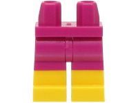 LEGO part Hips and Legs with Molded Yellow Lower Legs / Boots  Pattern 970c00pb0575