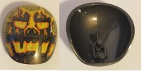 LEGO part Large Figure Armor, Round, Smooth with Molten Man Face Pattern 21560pb08