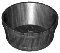LEGO part Container, Barrel Half Large with Axle Hole 64951