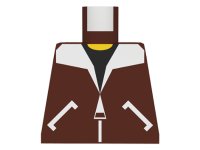 LEGO part Torso Bomber Jacket and Black T-Shirt Pattern 973p70