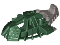 LEGO part Bionicle Foot Toa Inika Elliptical with Marbled Pearl Light Gray Pattern 53549pb02