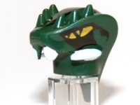LEGO part Minifigure, Head, Modified Snake with Horns and Black Scales Pattern (Lizaru) 98146pb01
