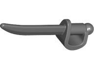 LEGO part Minifigure, Weapon Sword, Cutlass / Saber with Large Hilt and Oval Guard 1624