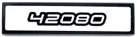LEGO part Tile 1 x 4 with Black and White '42080' Pattern (Sticker) - Set 42080 2431pb0846