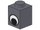 LEGO part Brick 1 x 1 with Eye Simple Black and White Pattern 3005pe1