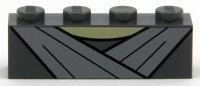 LEGO part Brick 1 x 4 with Light Bluish Gray Robe Lapels and Tan Neck Pattern 3010pb225