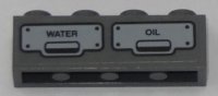 LEGO part Brick 1 x 4 with 'WATER' and 'OIL' Pattern (Sticker) - Set 60197 3010pb242