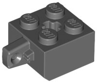 LEGO part Hinge Brick 2 x 2 Locking with 1 Finger Vertical and Axle Hole 30389b
