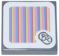 LEGO part Tile 2 x 2 with Super Mario Scanner Code Yoshi Coin Pattern (Sticker) - Set 71438 3068pb2485