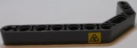 LEGO part Technic, Liftarm, Modified Bent Thick 1 x 11.5 Double with Black Overhead Load Danger Sign on Yellow Background Pattern Model Right Side (Sticker) - Set 42055 32009pb030R
