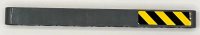 LEGO part Technic, Liftarm Thick 1 x 11 with Black and Yellow Danger Stripes Pattern Model Right Side (Sticker) - Set 42098 32525pb047R