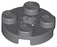 LEGO part Plate, Round 2 x 2 with Axle Hole 4032