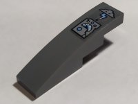 LEGO part Slope, Curved 4 x 1 with Gauge, Buttons, Cloud and Lightning Pattern (Sticker) - Set 70352 61678pb138