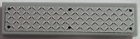 LEGO part Tile 1 x 4 with Silver Tread Plate and 6 Rivets Pattern (Sticker) - Sets 3179 / 7636 / 7642 / 7942 / 7944 / 8191 2431pb0075