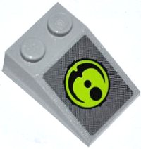 LEGO part Slope 33 3 x 2 with Alien Insignia Pattern (Sticker) - Set 7052 3298pb048