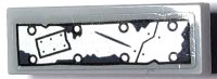 LEGO part Tile, Modified 1 x 3 Inverted with Hole with Worn Silver Metal Plates and Rivets Pattern 1 (Sticker) - Set 70435 35459pb01