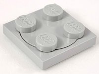 LEGO part Turntable 2 x 2 Plate with Light Bluish Gray Top (3680 / 3679) 3680c02