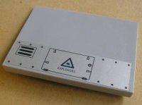 LEGO part Slope 10 6 x 8 with Warning Triangle, 'EXPLOSIVES' and Air Vent Pattern Model Right Side (Sticker) - Set 8635 4515pb032R