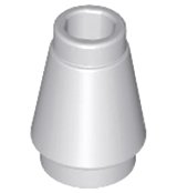LEGO part Cone 1 x 1 with Top Groove 4589b